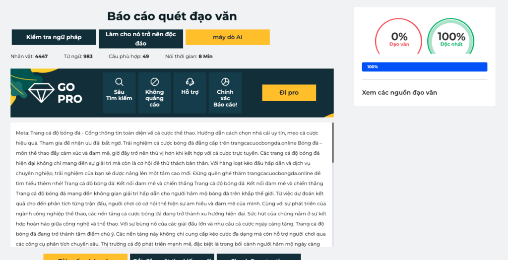 Trải nghiệm cá cược bóng đá đẳng cấp trên trangcacuocbongda.online